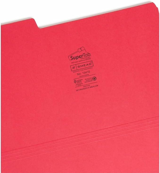 Smead SuperTab Heavyweight File Folder, Oversized 1/3-Cut Tab, Legal Size - Image 4