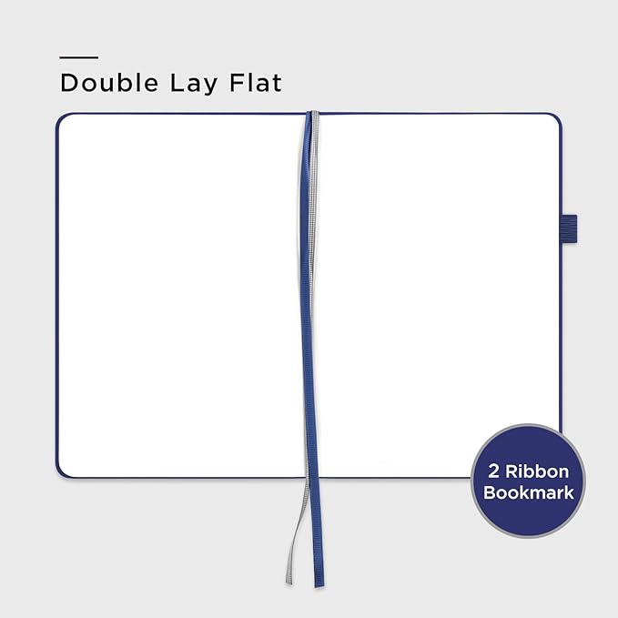 &And Per Se Blank Journal Notebook, 160 Pages, 5.7 x 8 inches College Ruled Thick Paper Notebook Journals for Writing, Hardcover Notebook(1 Pack, Royal Blue)