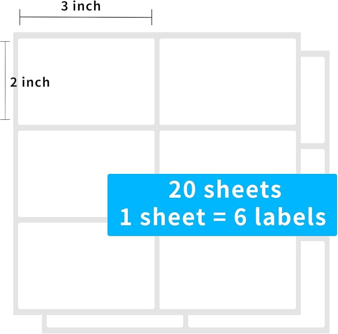 2×3 Inch Removable Blank Freezer Labels, Water/Oil/Tear Resistant/Ink Won't - Image 3