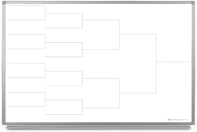 12 Team Bracket Whiteboard 48" x 36" by CreativeSafetySupply