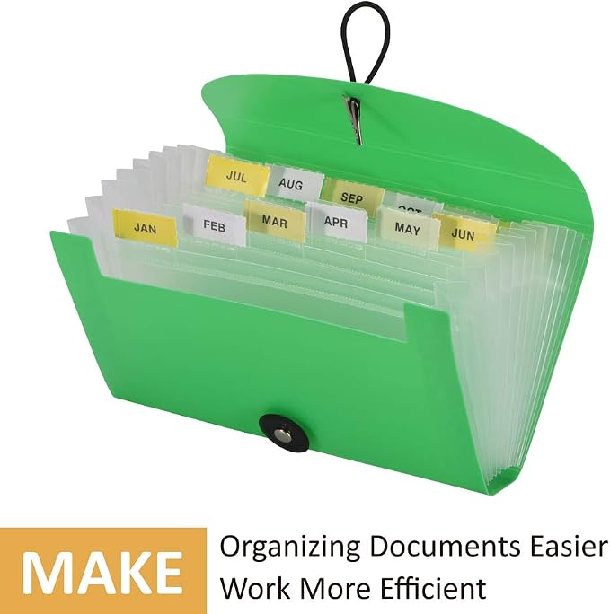 SEEKIND Expanding File Folders 4 Pack, 7.1" 4.2" Receipt Organizer Folder - Image 2