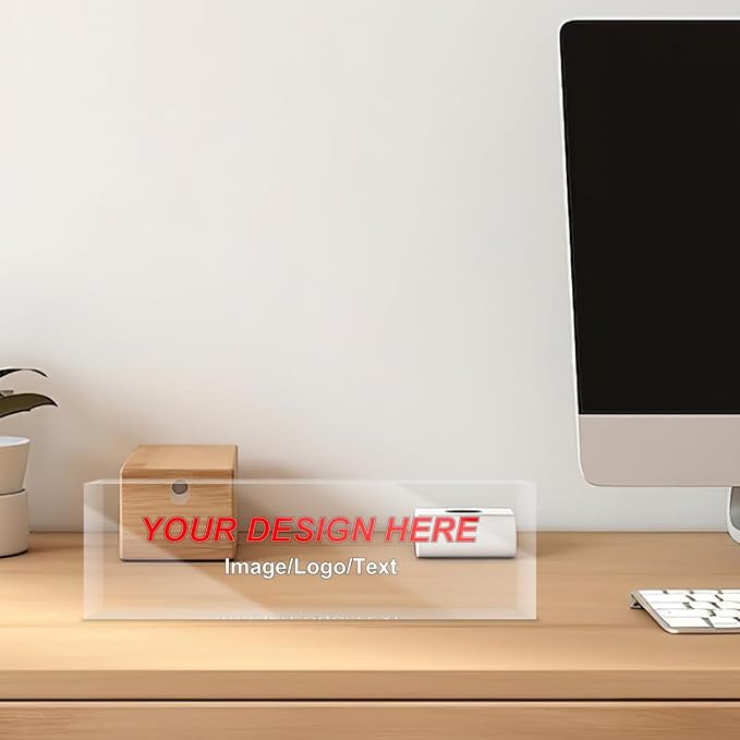Custom Name Plate for Desk Personalized Acrylic Blocks Customizable Logo Name - Image 5