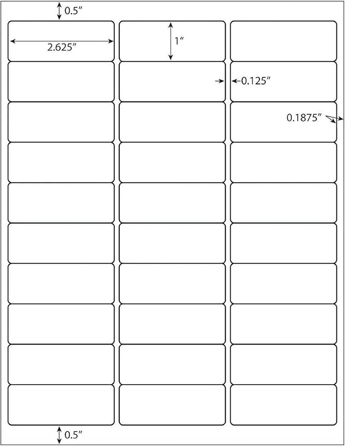 LabelMore 30 up Labels 1" X 2-5/8" Shipping Address FBA Label - Image 2