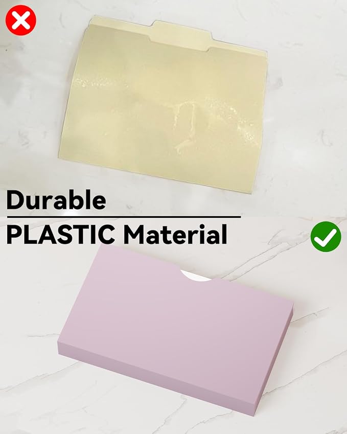 ANSOOK Plastic Manila File Jackets & File Pockets, Extra Capacity 2" Legal Size - Image 2