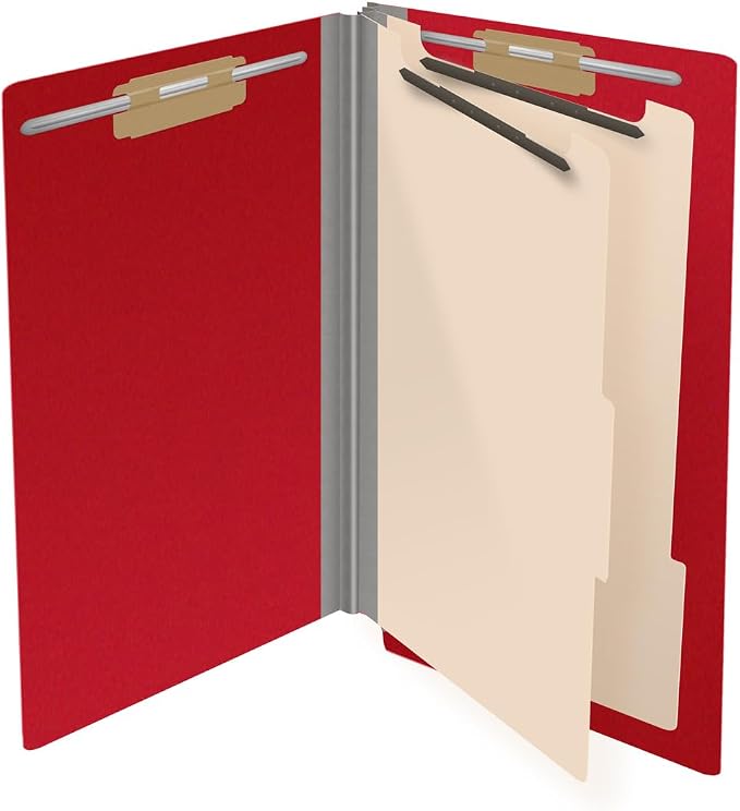 Ecom Folders End Tab Pressboard Classification Folders | Legal Size 25 Pt Stock - Image 4