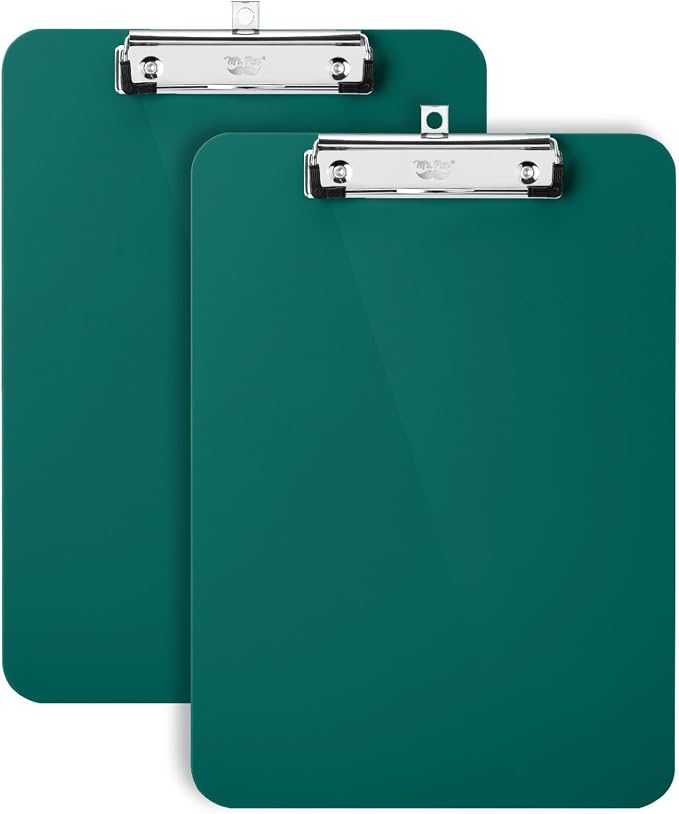 Mr. Pen- Plastic Clipboard, 12.5" x 9", 2 Pack, Clipboard Plastic | Low-Profile by MrPen