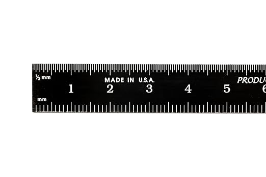 PEC Tools 150mm Metal Ruler, Stainless Steel - Image 3