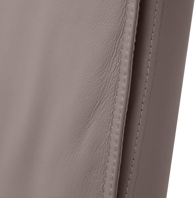 ZURI Forbes Genuine Leather Aluminum Base High Back Executive Chair - Light Grey-DeskLoop Office