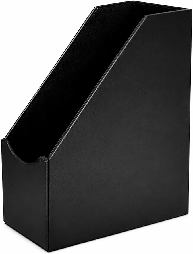 UnionBasic Magazine File Holder, Leatherette Desktop Document Organizer - Image 8