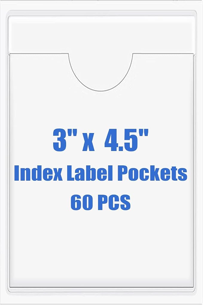 Origin-Joy 60 PCS Self Adhesive Index Card Pockets by Origin-Joy