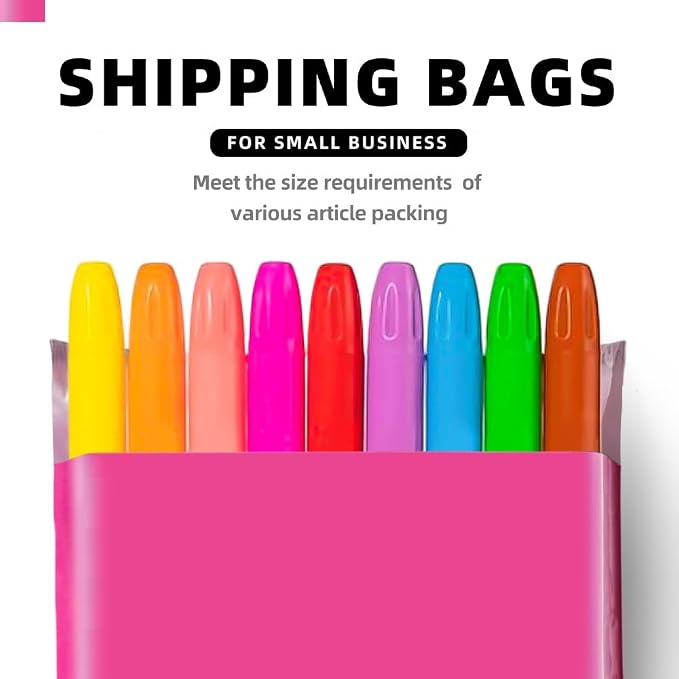 POLYSELLS 200 pcs 6x9 Inches Pink Poly Mailers Shipping Envelopes, Strong - Image 6