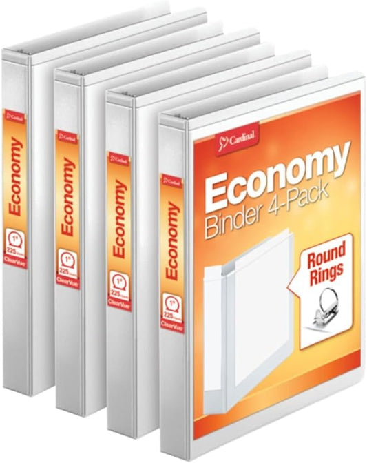 Cardinal Economy 3 Ring Binder, 1 Inch, Presentation View, Holds 225 Sheets by TOPSProducts