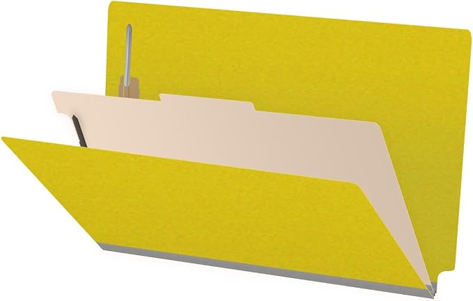 Ecom Folders Top Tab Pressboard Classification Folders | Legal Size 25 Pt Stock by Ecom+Folders