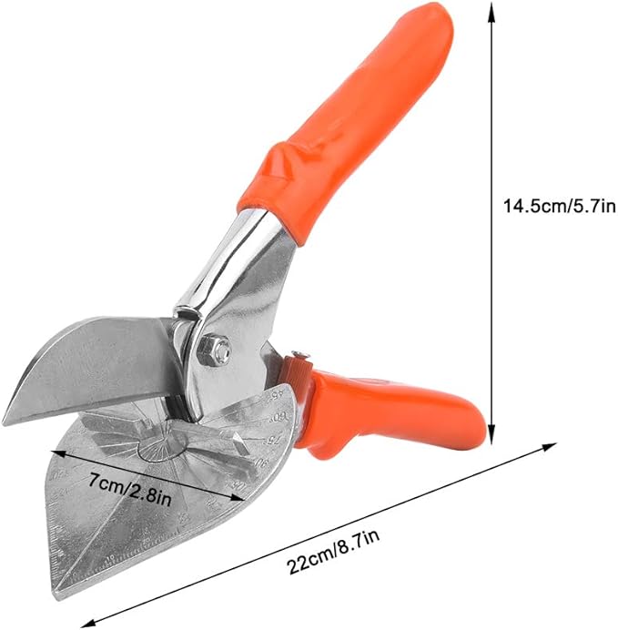 Garosa Miter Shear Multifunctional Trunking Trim Cutter 45 to 135° Angle Adjustable Quarter Round Cutting Tool Trunking Tube Trim Scissor for Angular Cutting Moulding Trim-DeskLoop Office
