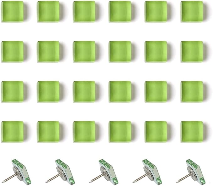 24pcs Decorative Cute Push Pins Glass Pushpins Thumbtacks Thumb Tacks by Aoxsie
