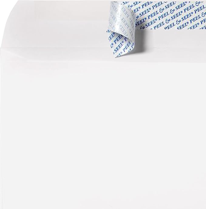 LUXPaper 9 x 12 Booklet Envelopes | Peel & Press | White | 28lb. Text | 500 Qty - Image 3