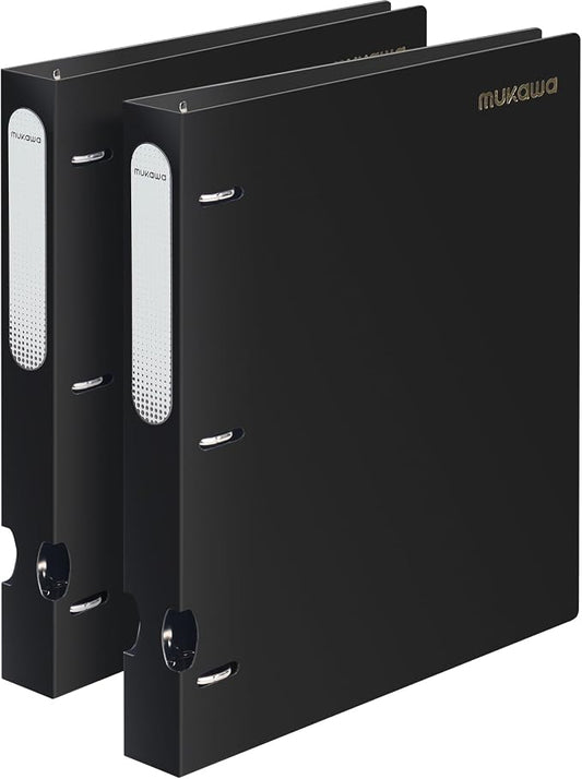 MUKAWA 1 Inch 3 Ring Binder, D-Ring Binder Holds 250 Sheets, PP Cover by Unknown