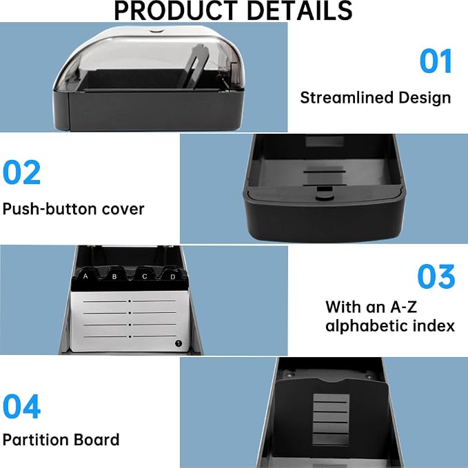 Business Card Box, Lightweight Desk Organizer - Image 4