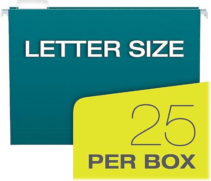Pendaflex Recycled Hanging File Folders, 25 Pack, Letter Size, 5 Tab Positions - Image 7
