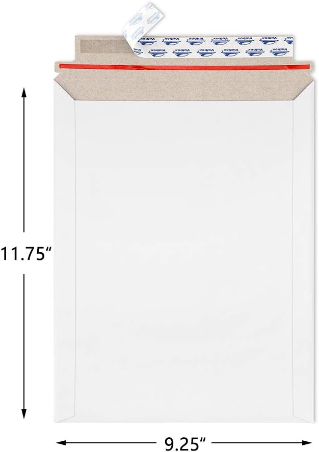 ValBox 9x11.5 Self Seal Photo Document Mailers 25 Pack Stay Flat White - Image 2