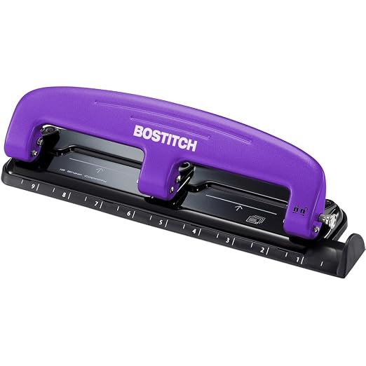 Bostitch Office EZ Squeeze Reduced Effort 3-Hole Punch, 12 Sheets - Image 4