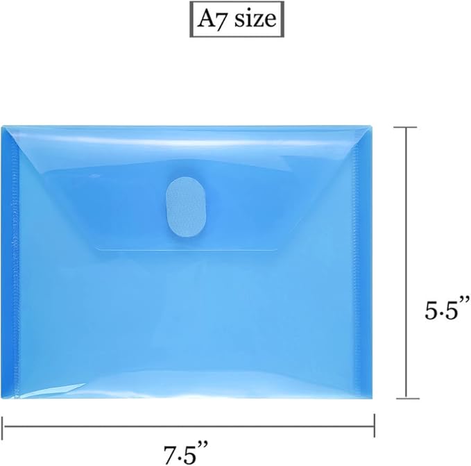 Anseal 24 Pack 5 x 7 Coupon Receipt Check Holder, Small Plastic Envelope - Image 2