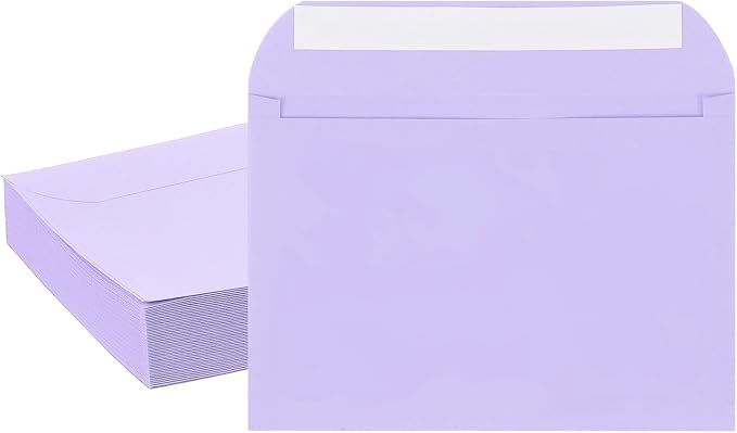 PATIKIL 7.5x5.5 Inch Invitation Envelopes, Light Purple by PATIKIL