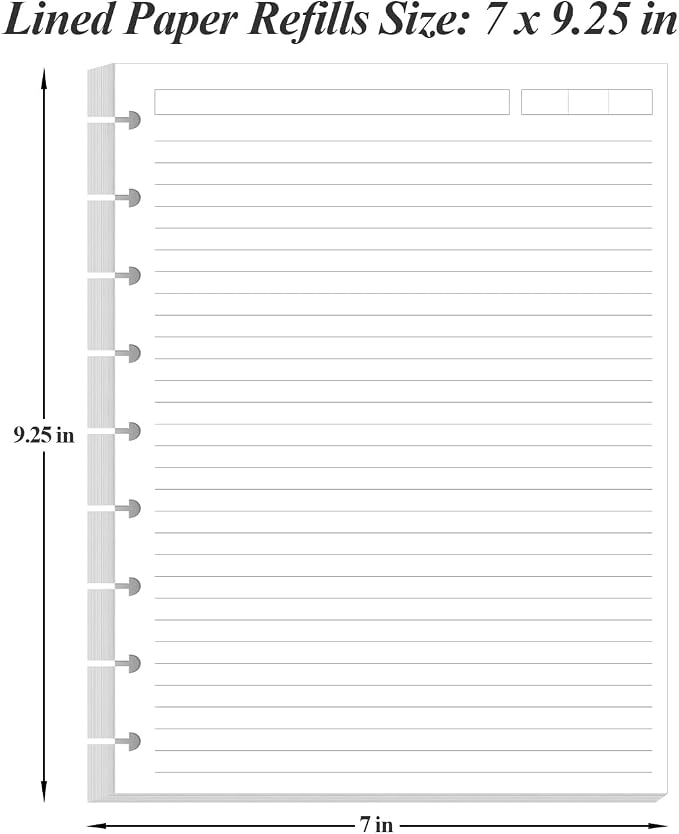 9-Disc Discbound Lined Refill Paper, Classic Size Pre-punched Happy Planners - Image 3