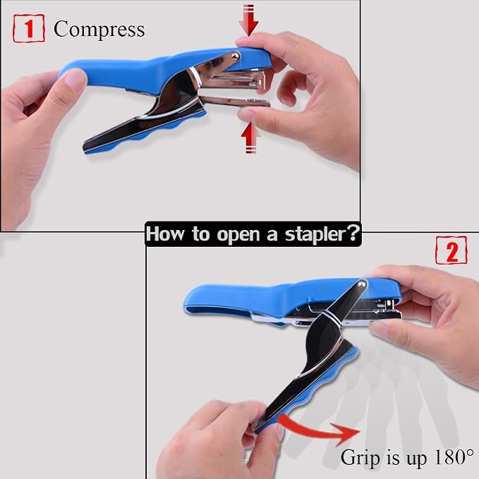 Stapler with 1000 Staples-Plier Stapler Save 60% Power, Good - Image 7