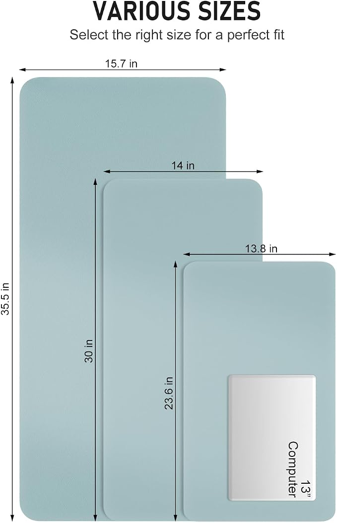 Desk Pad, 23.6" x 13.8" PU Leather Non-Slip Desk Mat Large Mouse Pad - Image 6
