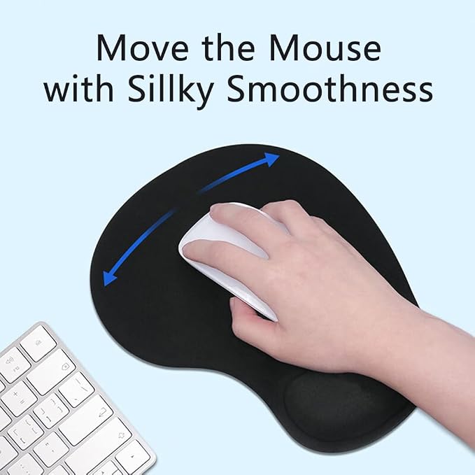 Ergonomic Mouse Pad with Wrist Rest, Gel Wrist Support Mousepad, Pain Relief - Image 4