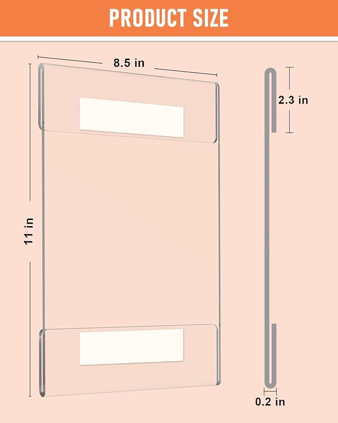Dynta 12 Pack Acrylic Sign Holder 8.5 x 11 - Image 2
