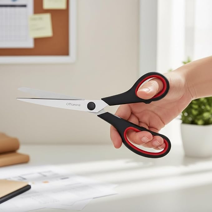 OfficeOne 3-Pack Heavy Duty Scissors 8" – Ultra Sharp Multipurpose Scissors - Image 6