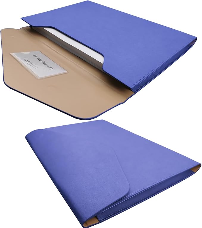 PU Leather A4 File Folder Document Holder Waterproof Portfolio Envelope Folder - Image 3