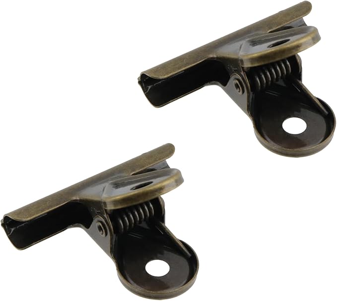 Xiaoyztan Mini Clips, 40mm Wide Bronze Bulldog Clips Paper Clip Binder Bull - Image 3