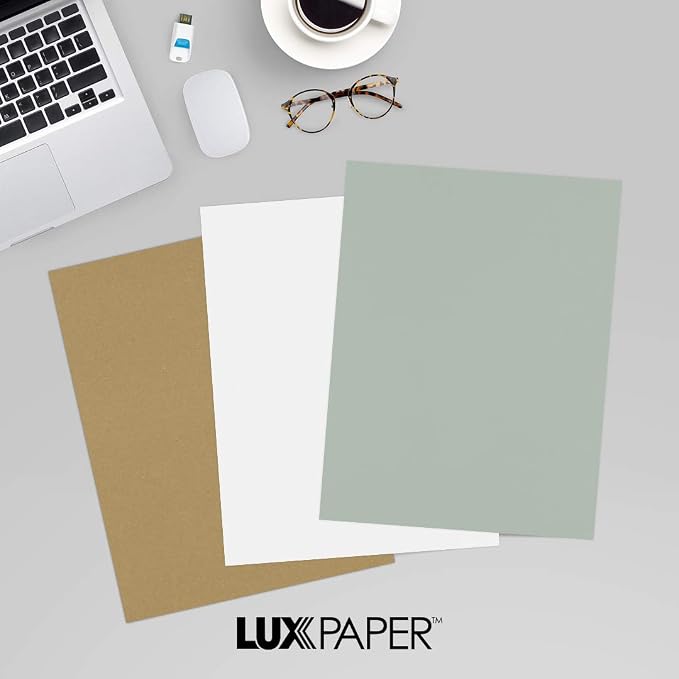 LUXPaper 8.5" x 11" Paper | Letter Size | Slate Gray | 70lb. Text | 250 Qty - Image 9