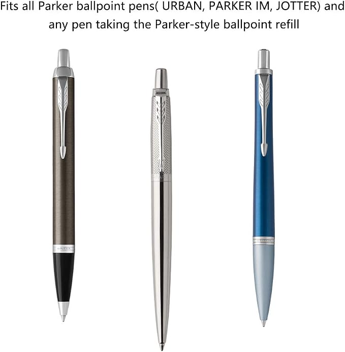 Unibene Parker Compatible Ballpoint Refills 12 Pack, 1.0mm Medium Point-Blue - Image 3