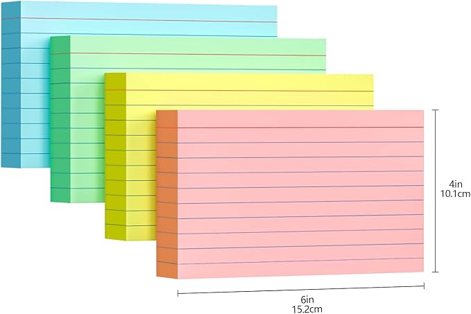 Colored Index Cards 4x6, 160 Pack, Flash Cards - Image 2