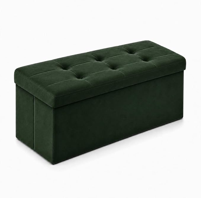 ALASDO 30 Inch Folding Storage Ottoman Bench by ALASDO