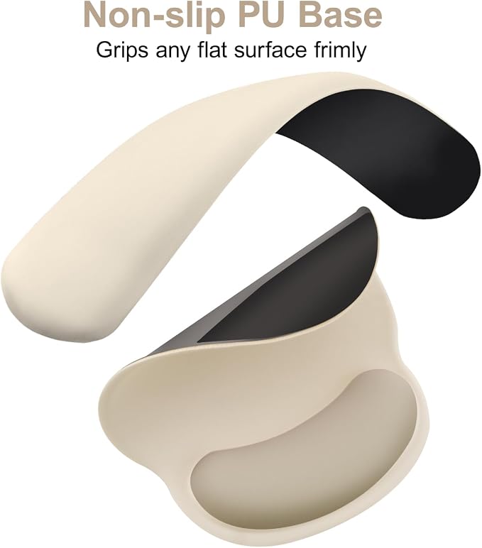 MOSISO Wrist Rest Support for Mouse Pad&Keyboard Set, Circle Curved Ergonomic - Image 5
