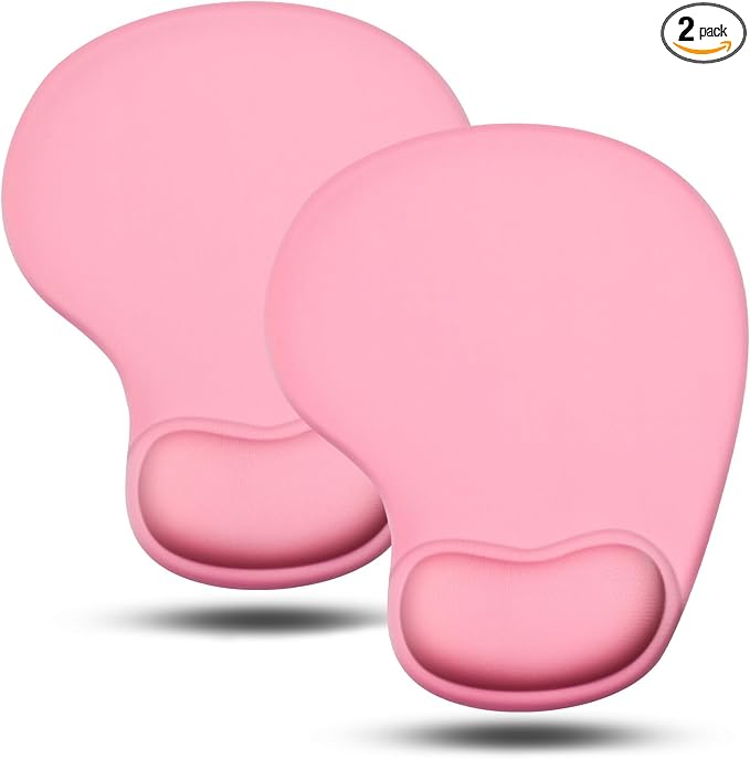 JIKIOU Mouse Pad, 2 Pack Ergonomic Mouse Pads by JIKIOU