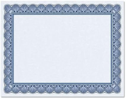 Elite Blue & Blue Parchment Certificate Papers by Fine+Stationery