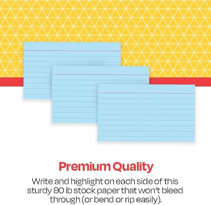 School Smart Ruled Index Cards, 3 x 5 Inches - Image 2