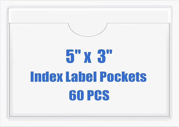 Origin-Joy 60 PCS Self Adhesive Index Card Pockets by Origin-Joy