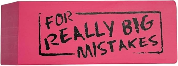 Rhode Island Novelty Jumbo Big Mistake Wedge Eraser, One Per Order by RhodeIslandNovelty