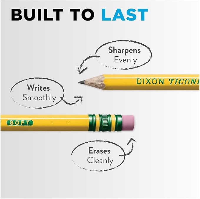 Ticonderoga Wood-Cased Pencils, 1 B Extra Soft - Image 5
