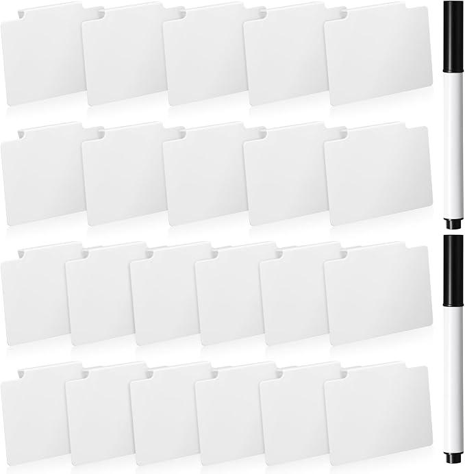 Chinco 24 Pcs Basket Label Clips Set Include 30 Removable Kitchen Clip Label by Chinco