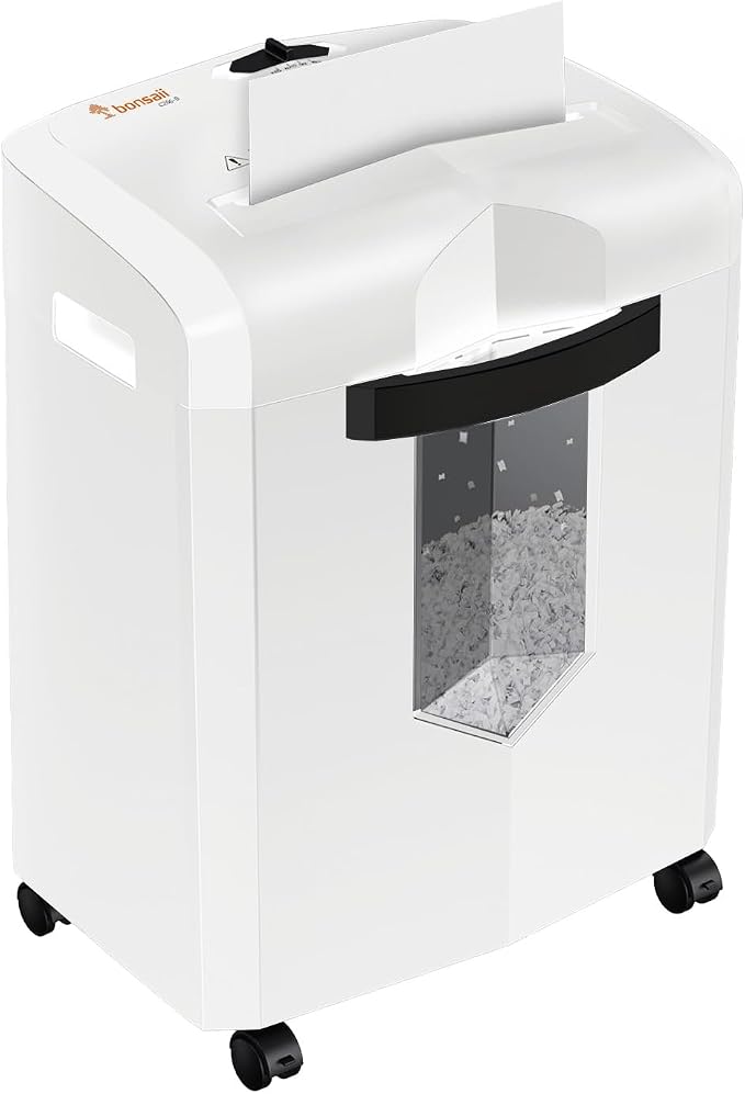 Bonsaii C266-B Micro Cut Shredder, Easy-Carry Handle, P-4 Security, 60 Min by bonsaii