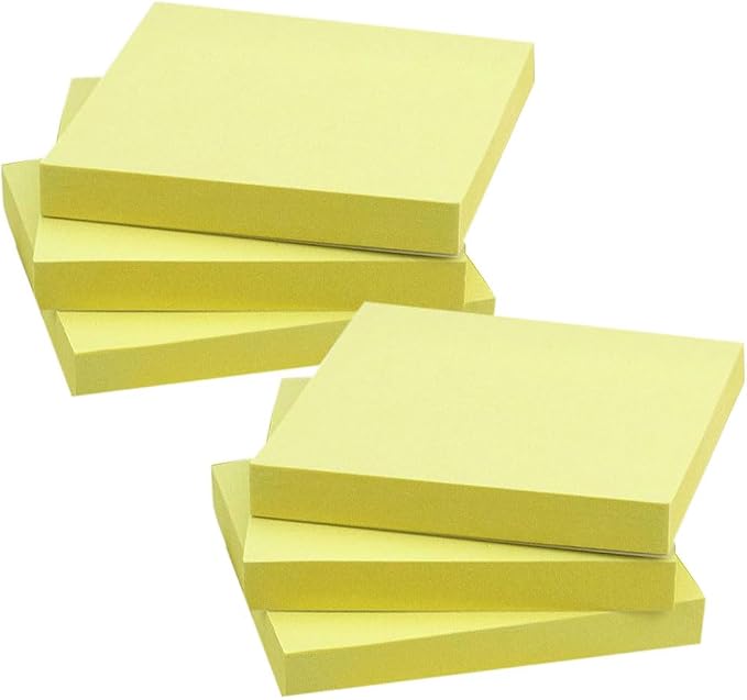 Yellow Sticky Notes 6 Pads 3 X 3 Inch 100 Sheets/Pad Self-Stick Notes Pads 600 by Linquick