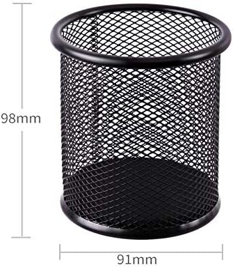 HSYMQ Black Pen Holder Cup for Desk, Pencil Cup Holder - Image 6
